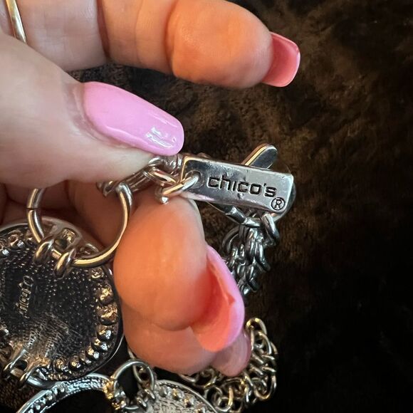 Chico's Silver Belt with Elegant Chain Links - Picture 6 of 6